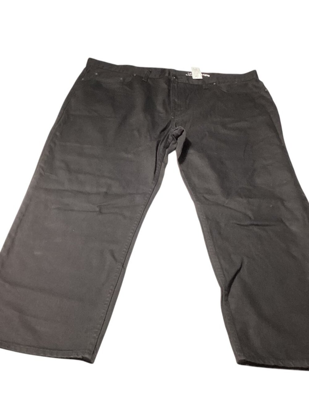 George Men's Black Denim Jeans, Relaxed Fit, Size 46 x 30